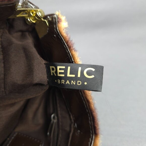 Relic Faux Leopard Print Purse Handbag Shoulder Bag Y2K Animal Print Style - Picture 10 of 14